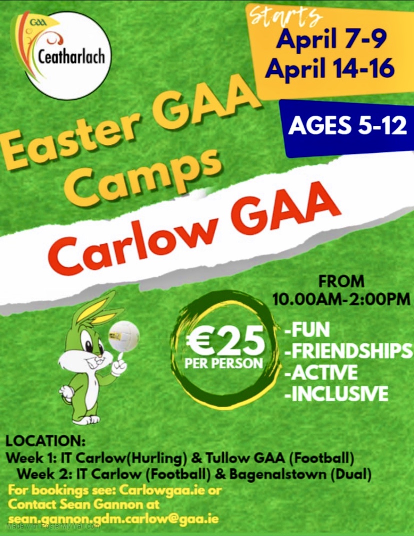EASTER CAMPS – CANCELLED