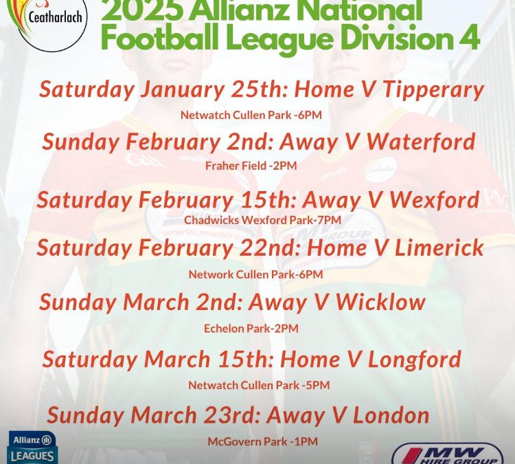 2025 Allianz National Hurling & Football League fixtures