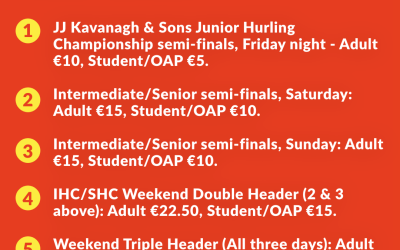 Weekend ticket  packages are back !