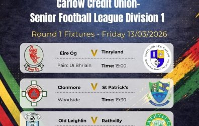 2026 Carlow Credit Union Football Leagues start this week